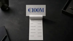 €100M headline price card with a long receipt of deal terms: earn-out, escrow, working capital